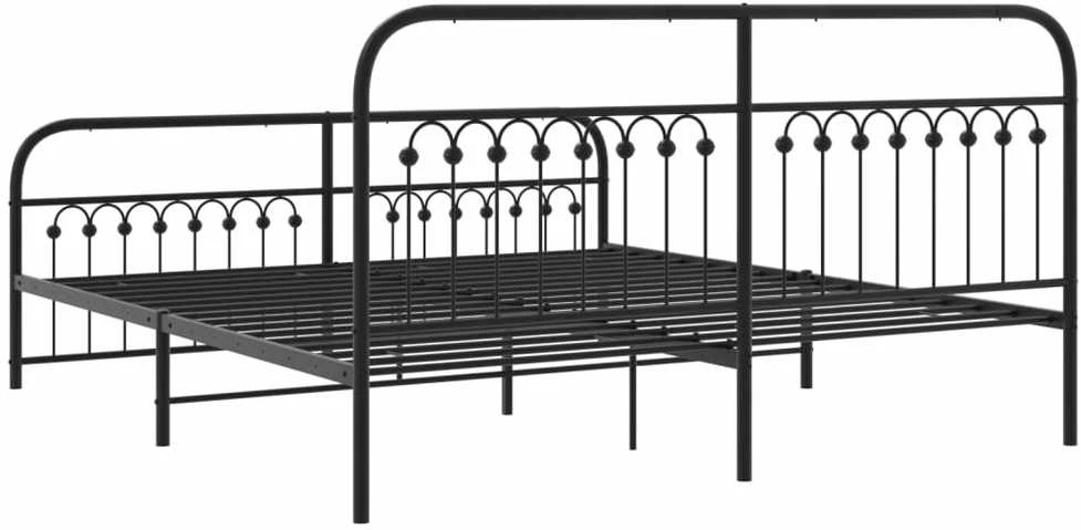 Lova Lovos rėmas su galvūgaliu/kojūgaliu, juodas, 183x213cm, metalas