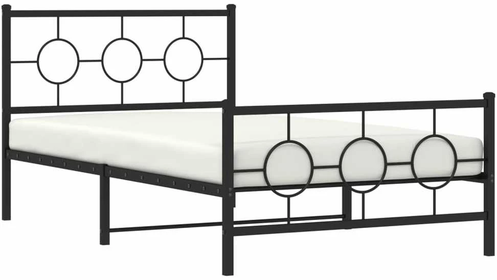 Lova Lovos rėmas su galvūgaliu/kojūgaliu, juodas, 107x203cm, metalas