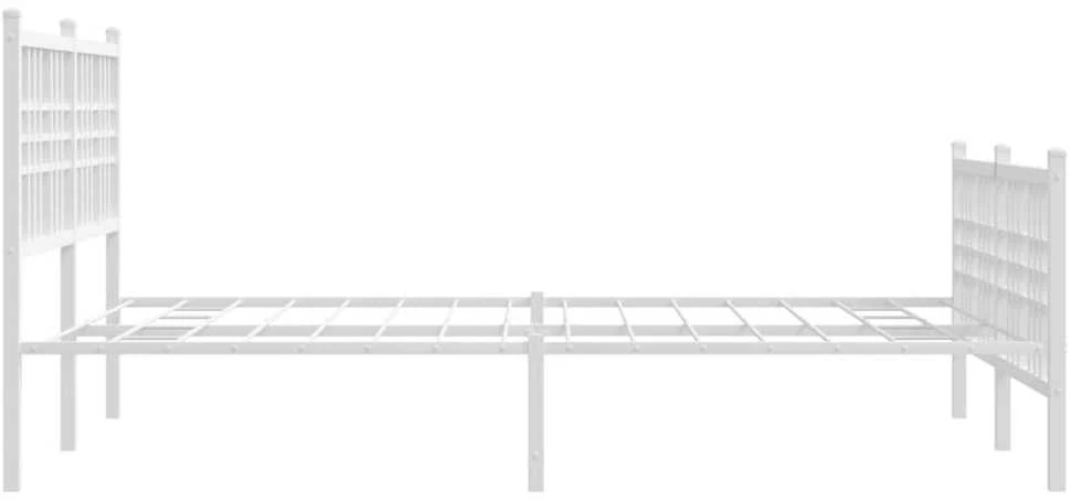 Lova Lovos rėmas su galvūgaliu/kojūgaliu, baltas, 137x190cm, metalas