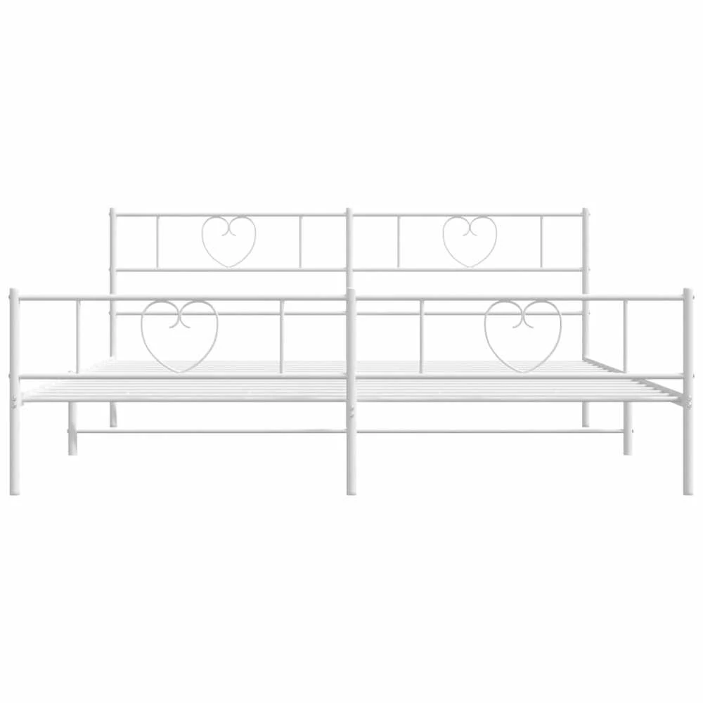 Lova Lovos rėmas su galvūgaliu/kojūgaliu, baltas, 183x213cm, metalas