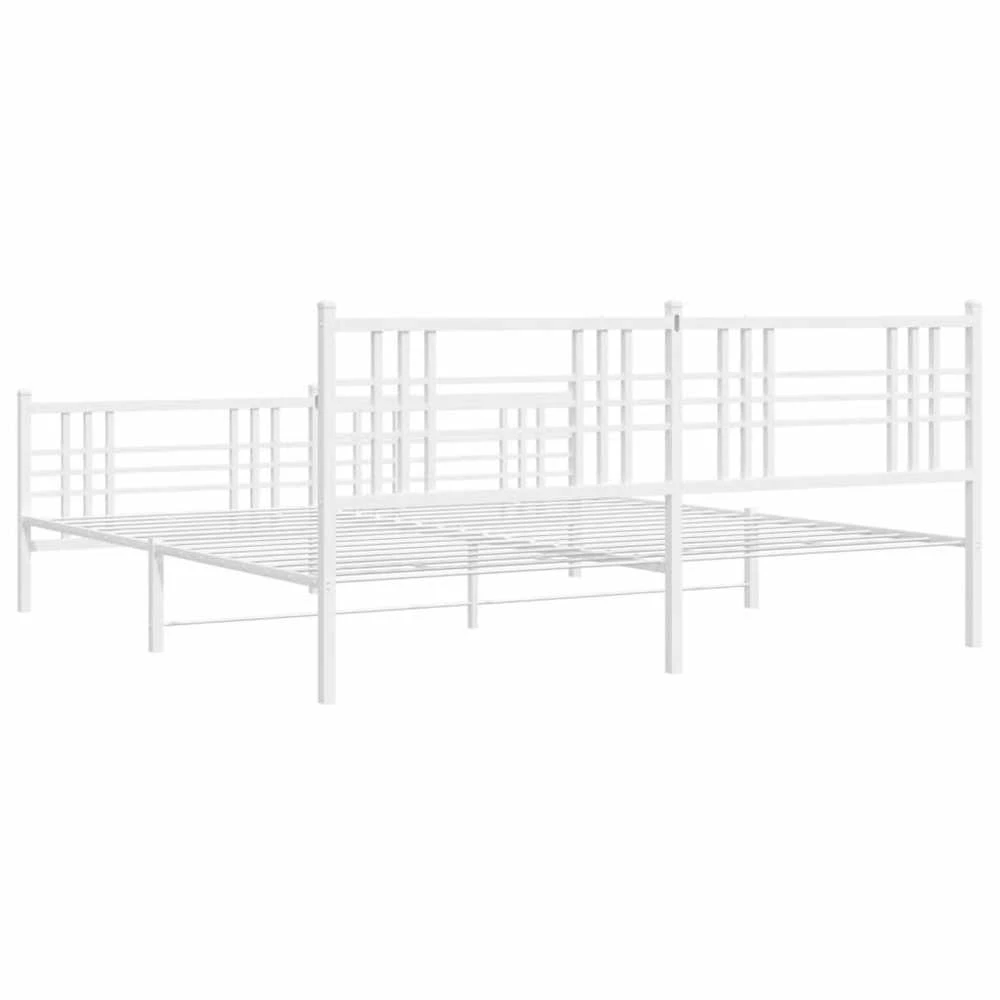 Lova Lovos rėmas su galvūgaliu/kojūgaliu, baltas, 183x213cm, metalas