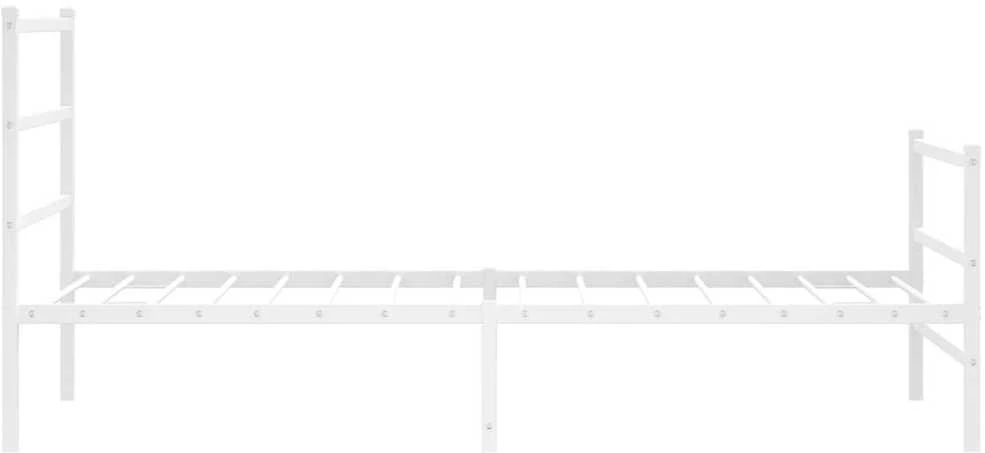 Lovos rėmas su galvūgaliu/kojūgaliu, baltas, 100x200cm, metalas