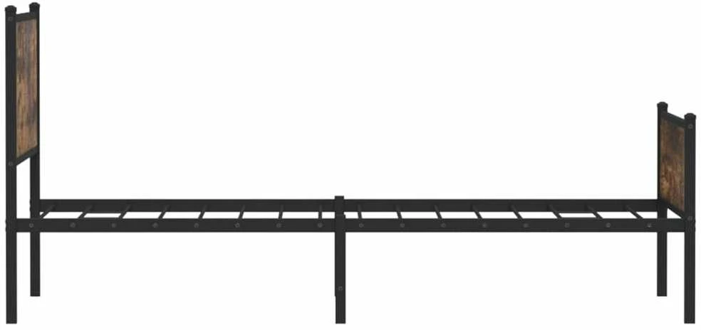Lova Lovos rėmas be čiužinio, dūminio ąžuolo, 100x190cm, metalas