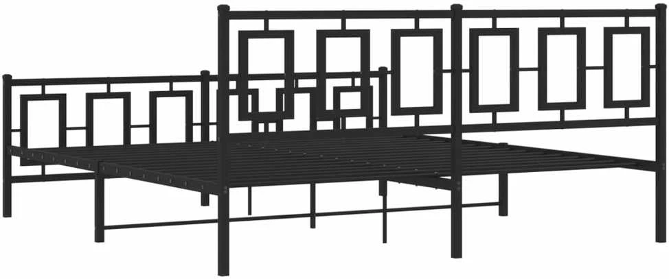 Lova Lovos rėmas su galvūgaliu/kojūgaliu, juodas, 183x213cm, metalas