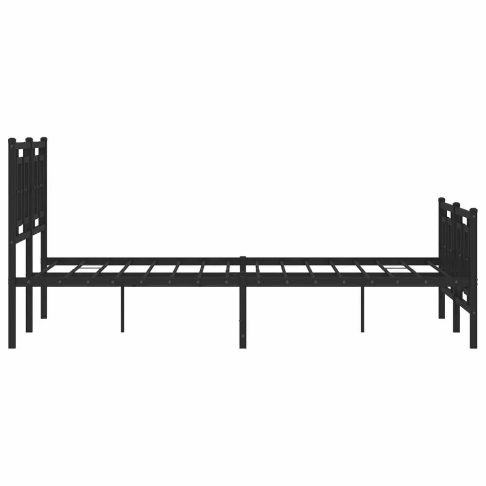 Lova Lovos rėmas su galvūgaliu/kojūgaliu, juodas, 135x190cm, metalas