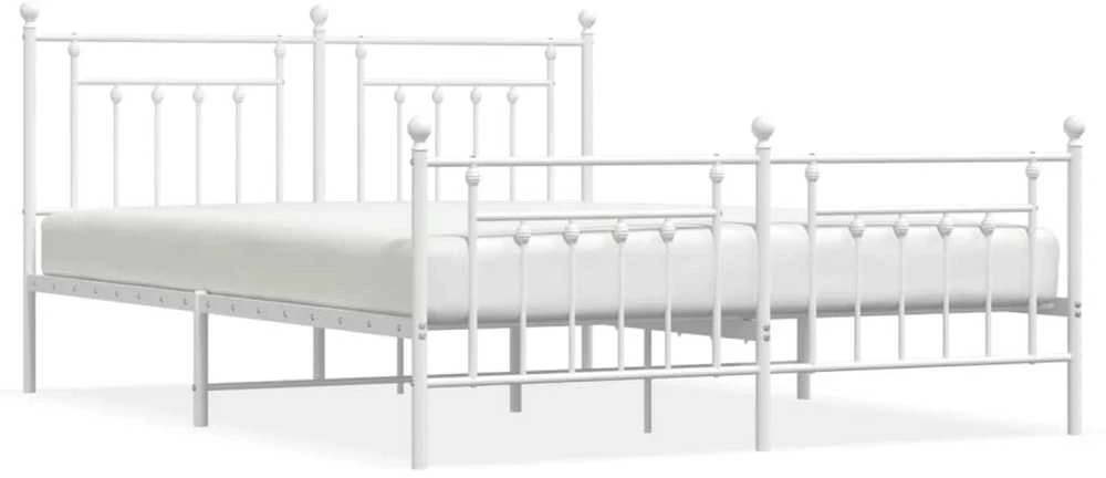 Lova Lovos rėmas su galvūgaliu/kojūgaliu, baltas, 183x213cm, metalas