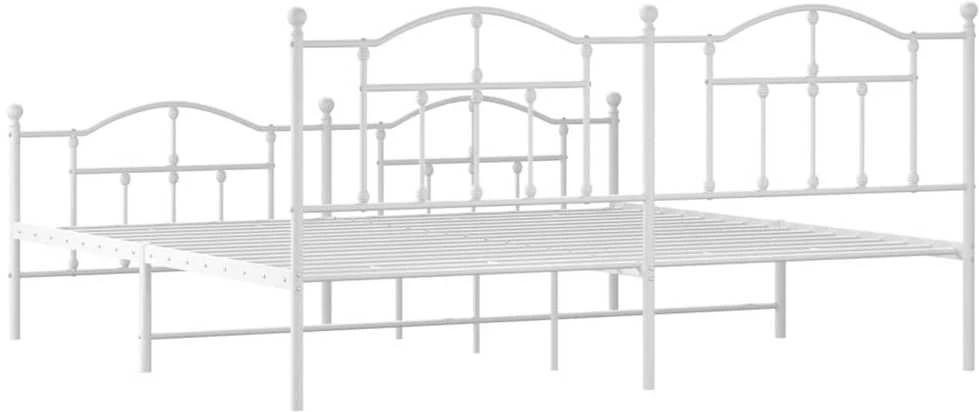 Lova Lovos rėmas su galvūgaliu/kojūgaliu, baltas, 193x203cm, metalas