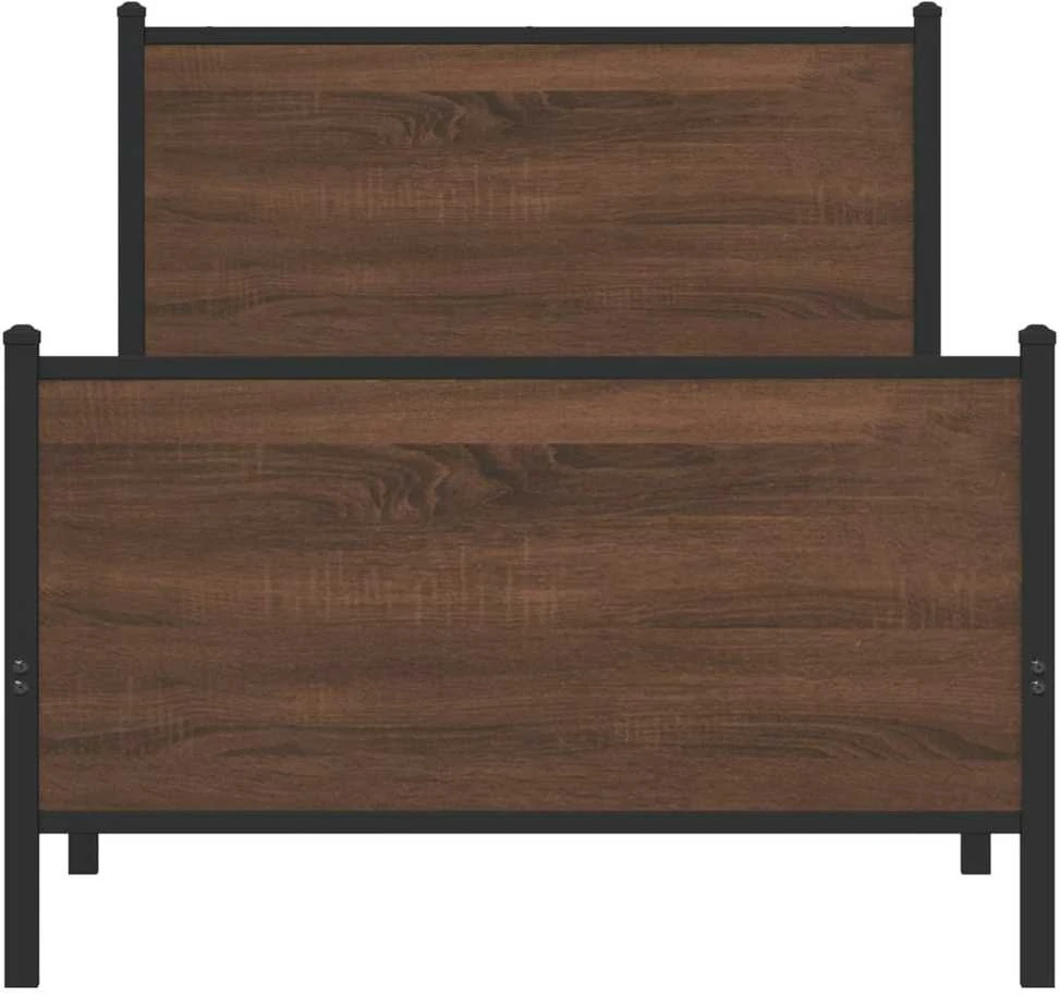 Lova Lovos rėmas be čiužinio, rudas ąžuolo, 107x203cm, metalas