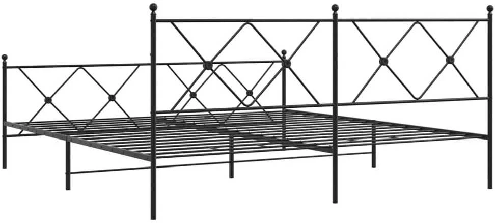 Lova Lovos rėmas su galvūgaliu/kojūgaliu, juodas, 183x213cm, metalas