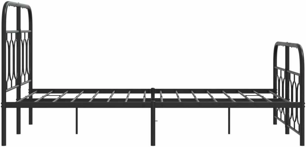 Lovos rėmas su galvūgaliu/kojūgaliu, juodas, 120x190cm, metalas