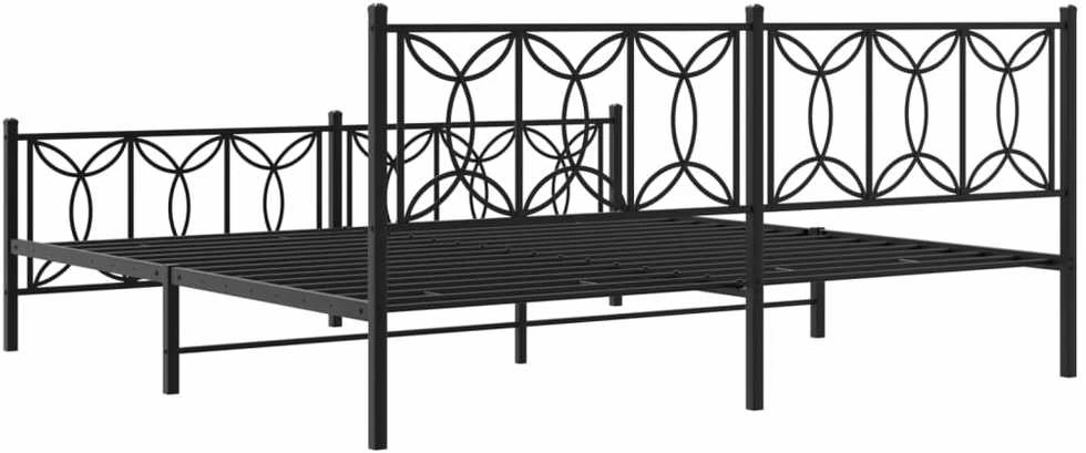 Lova Lovos rėmas su galvūgaliu/kojūgaliu, juodas, 193x203cm, metalas