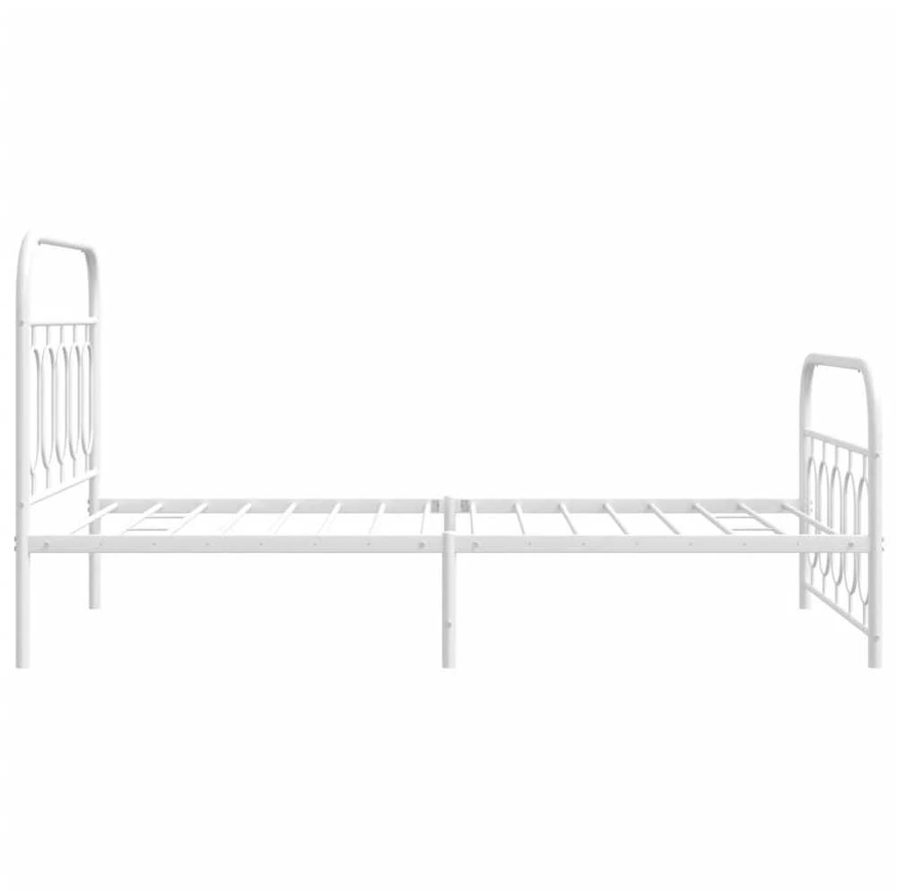 Lova Lovos rėmas su galvūgaliu/kojūgaliu, baltas, 100x190cm, metalas