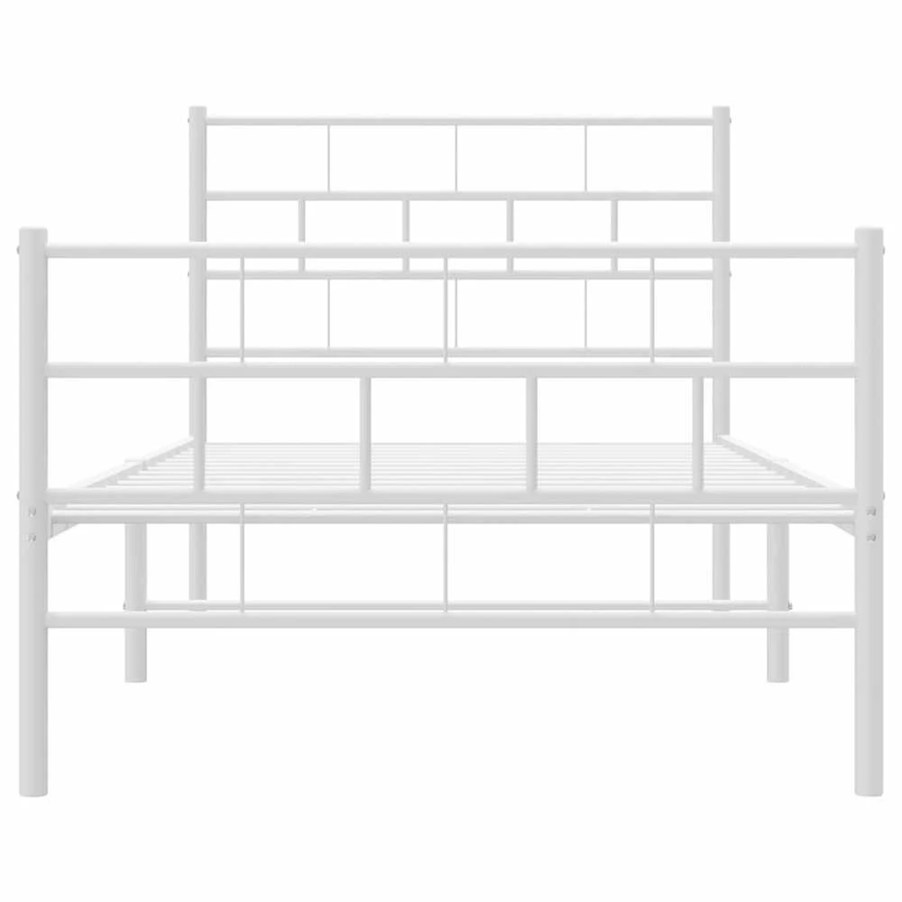 Lova Lovos rėmas su galvūgaliu/kojūgaliu, baltas, 100x190cm, metalas
