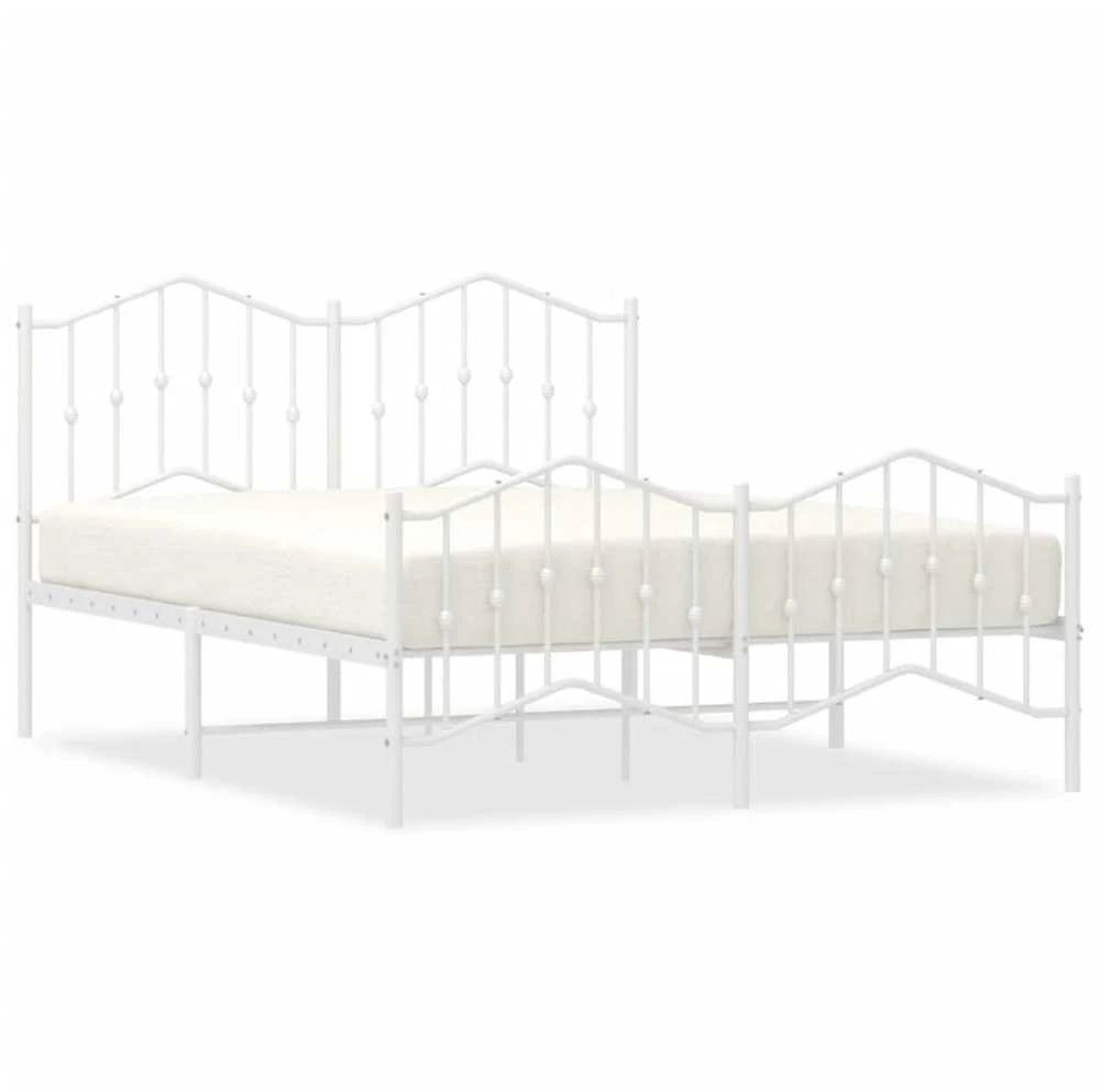 Lova Lovos rėmas su galvūgaliu/kojūgaliu, baltas, 135x190cm, metalas