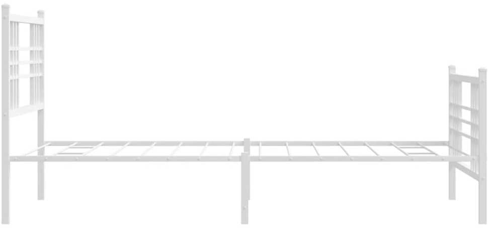 Lovos rėmas su galvūgaliu/kojūgaliu, baltas, 100x200cm, metalas