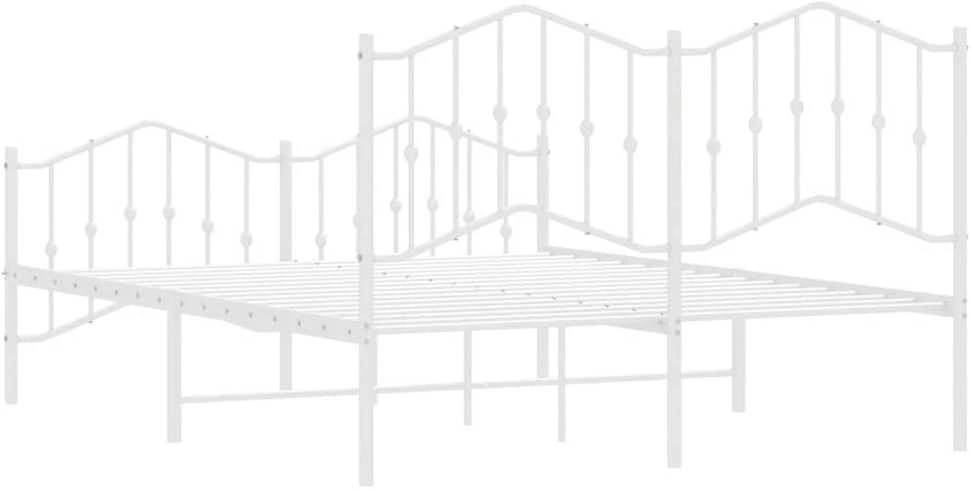 Lova Lovos rėmas su galvūgaliu/kojūgaliu, baltas, 135x190cm, metalas