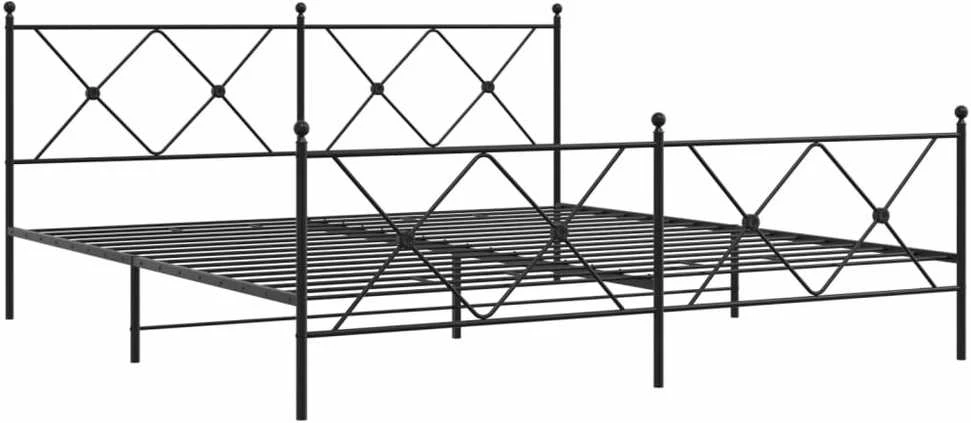 Lova Lovos rėmas su galvūgaliu/kojūgaliu, juodas, 183x213cm, metalas
