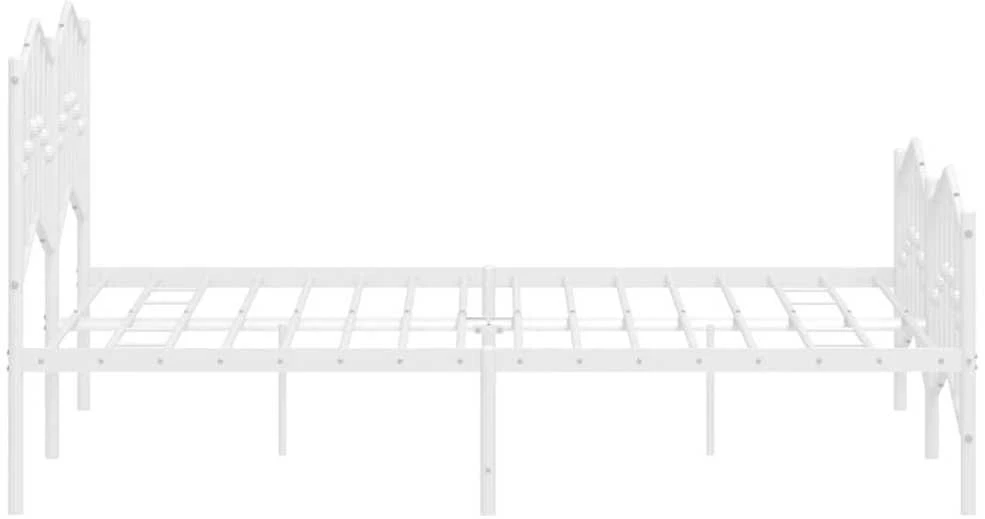 Lova Lovos rėmas su galvūgaliu/kojūgaliu, baltas, 135x190cm, metalas