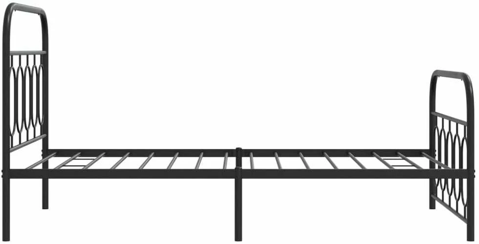 Lova Lovos rėmas su galvūgaliu/kojūgaliu, juodas, 100x190cm, metalas