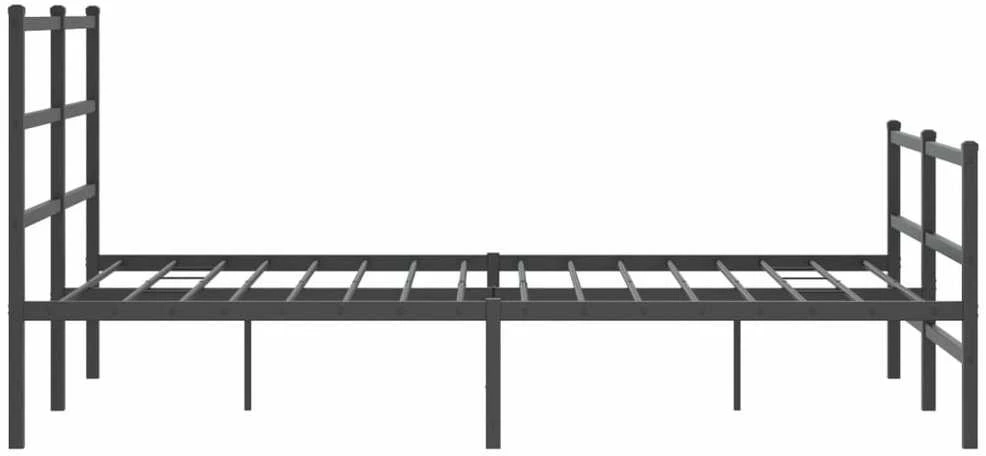 Lova Lovos rėmas su galvūgaliu/kojūgaliu, juodas, 135x190cm, metalas