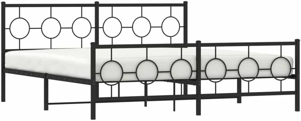 Lova Lovos rėmas su galvūgaliu/kojūgaliu, juodas, 183x213cm, metalas