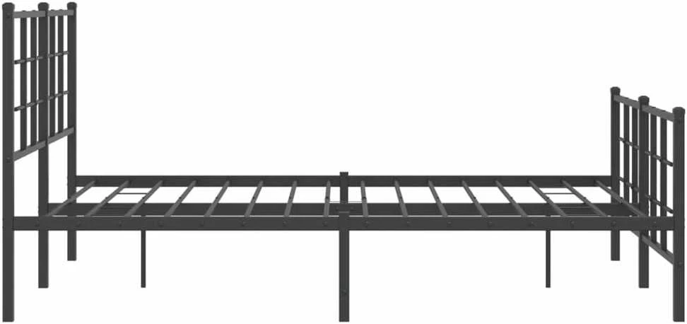 Lova Lovos rėmas su galvūgaliu/kojūgaliu, juodas, 135x190cm, metalas