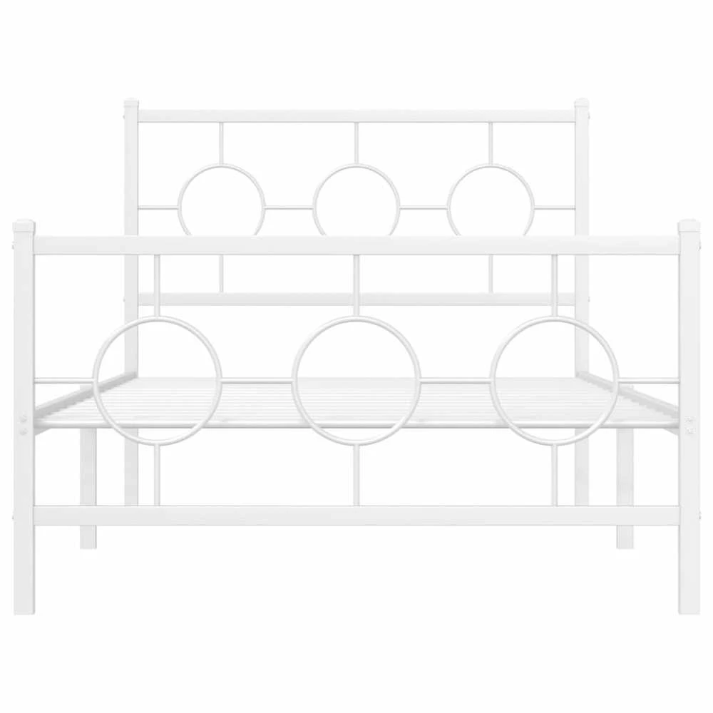 Lova Lovos rėmas su galvūgaliu/kojūgaliu, baltas, 100x190cm, metalas
