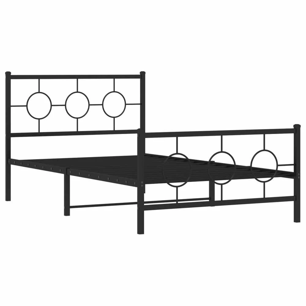 Lova Lovos rėmas su galvūgaliu/kojūgaliu, juodas, 107x203cm, metalas
