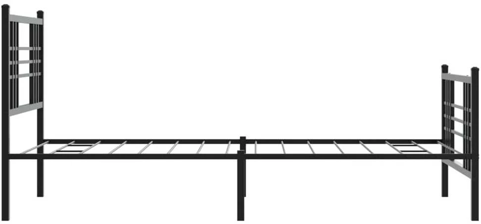 Lova Lovos rėmas su galvūgaliu/kojūgaliu, juodas, 100x190cm, metalas