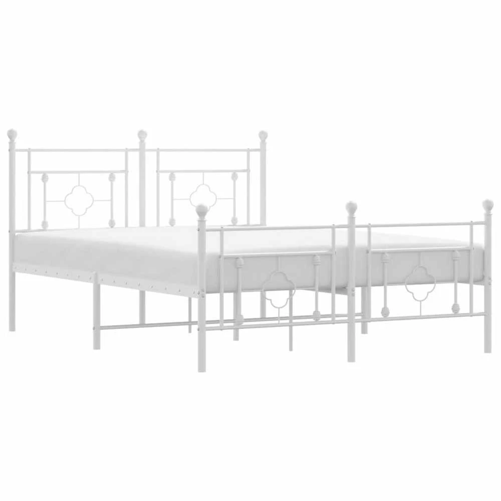 Lova Lovos rėmas su galvūgaliu/kojūgaliu, baltas, 135x190cm, metalas