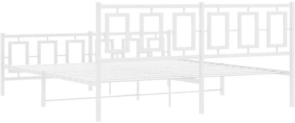 Lovos rėmas su galvūgaliu/kojūgaliu, baltas, 180x200cm, metalas