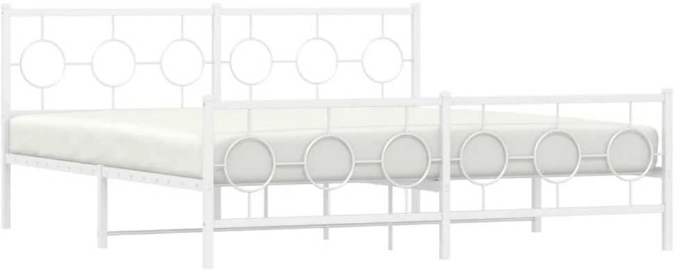 Lova Lovos rėmas su galvūgaliu/kojūgaliu, baltas, 183x213cm, metalas