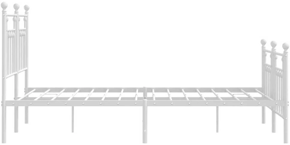 Lovos rėmas su galvūgaliu/kojūgaliu, baltas, 140x200cm, metalas