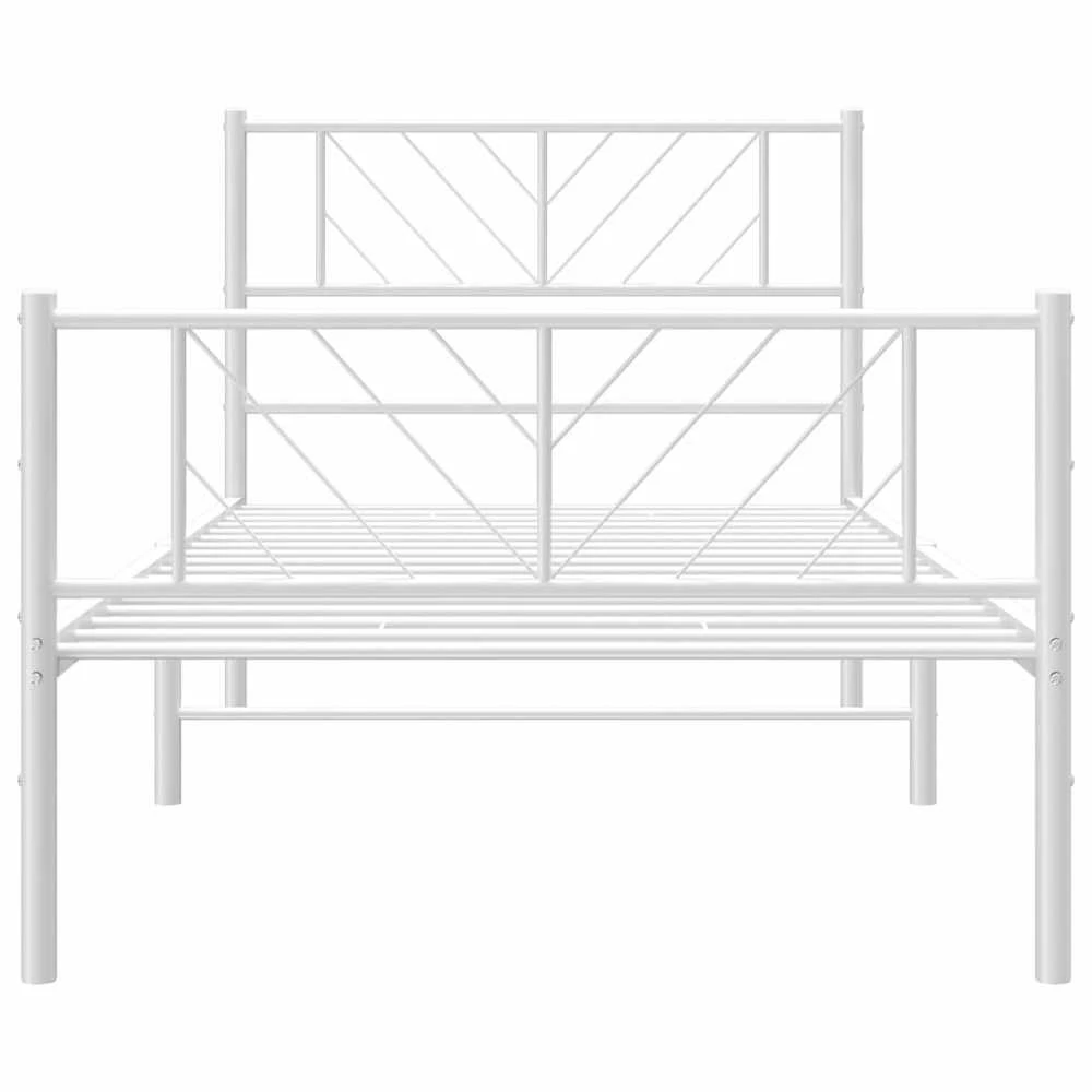 Lova Lovos rėmas su galvūgaliu/kojūgaliu, baltas, 107x203cm, metalas