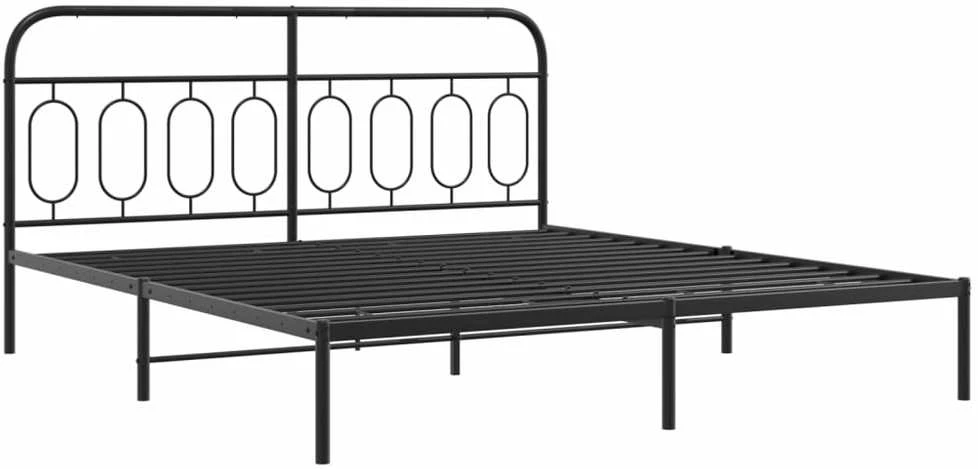 Lova Lovos rėmas su galvūgaliu/kojūgaliu, juodas, 183x213cm, metalas