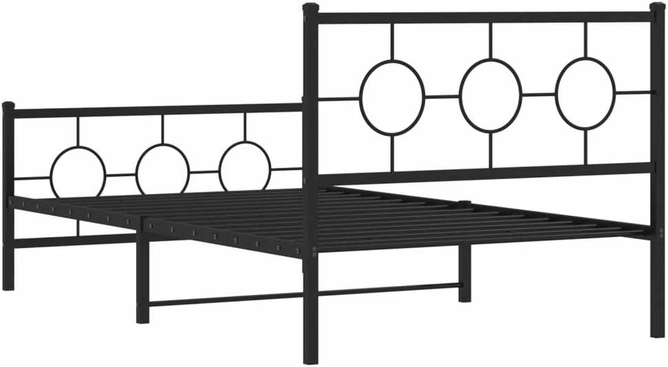 Lova Lovos rėmas su galvūgaliu/kojūgaliu, juodas, 107x203cm, metalas
