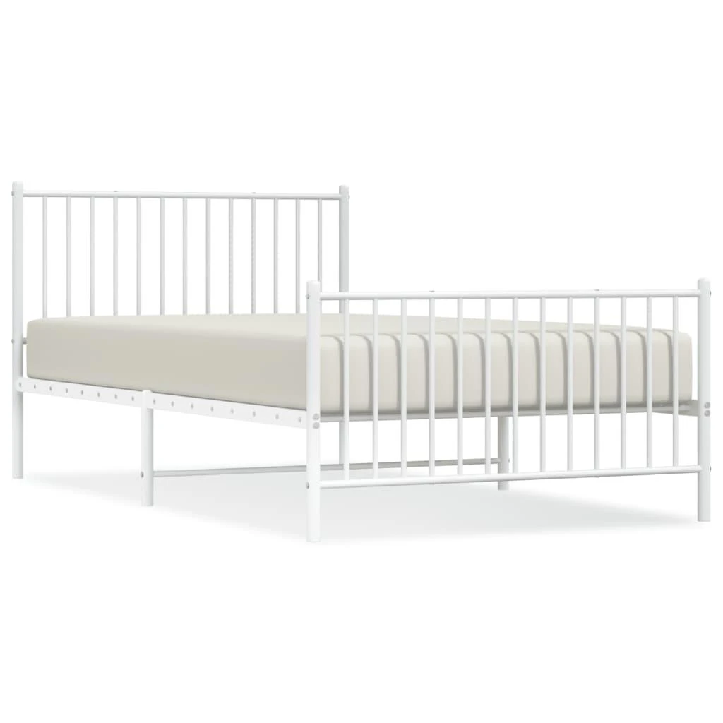 Lova Lovos rėmas su galvūgaliu/kojūgaliu, baltas, 107x203cm, metalas