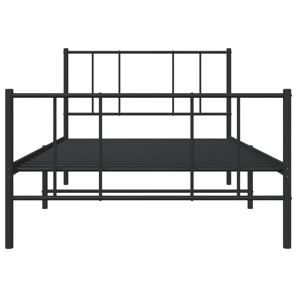 Lova Lovos rėmas su galvūgaliu/kojūgaliu, juodas, 100x190cm, metalas