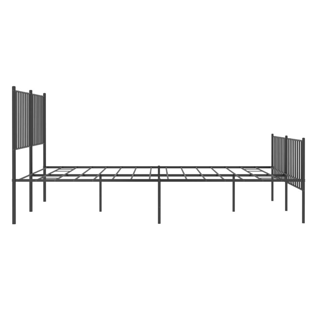 Lova Lovos rėmas su galvūgaliu/kojūgaliu, juodas, 135x190cm, metalas