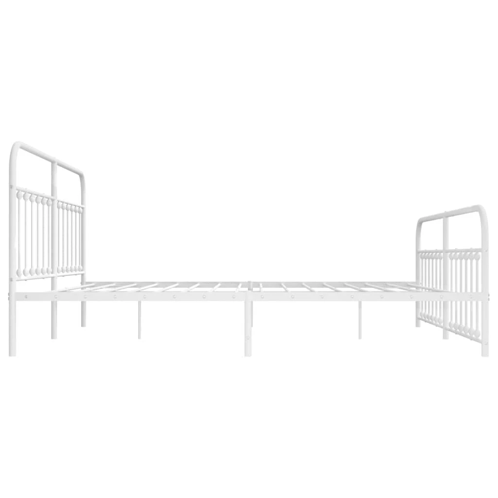 Lova Lovos rėmas su galvūgaliu/kojūgaliu, baltas, 193x203cm, metalas