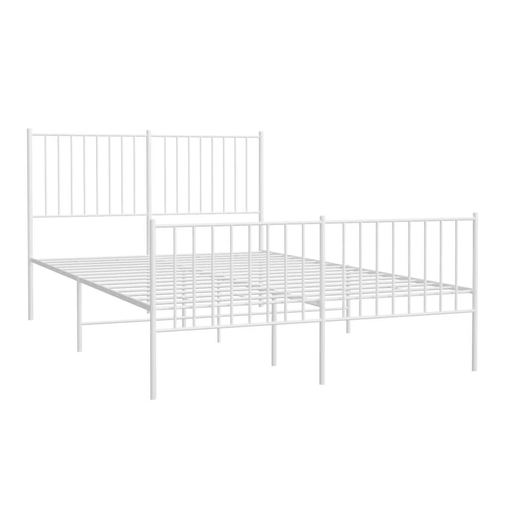 Lova Lovos rėmas su galvūgaliu/kojūgaliu, baltas, 135x190cm, metalas