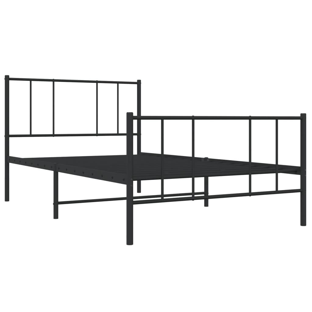 Lova Lovos rėmas su galvūgaliu/kojūgaliu, juodas, 100x190cm, metalas