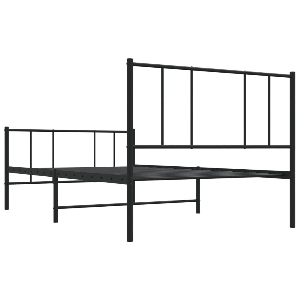 Lova Lovos rėmas su galvūgaliu/kojūgaliu, juodas, 100x190cm, metalas