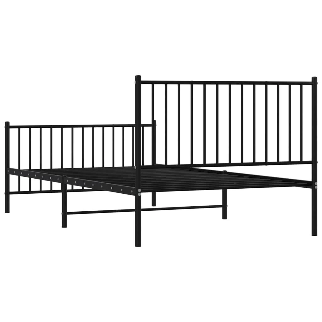 Lova Lovos rėmas su galvūgaliu/kojūgaliu, juodas, 107x203cm, metalas