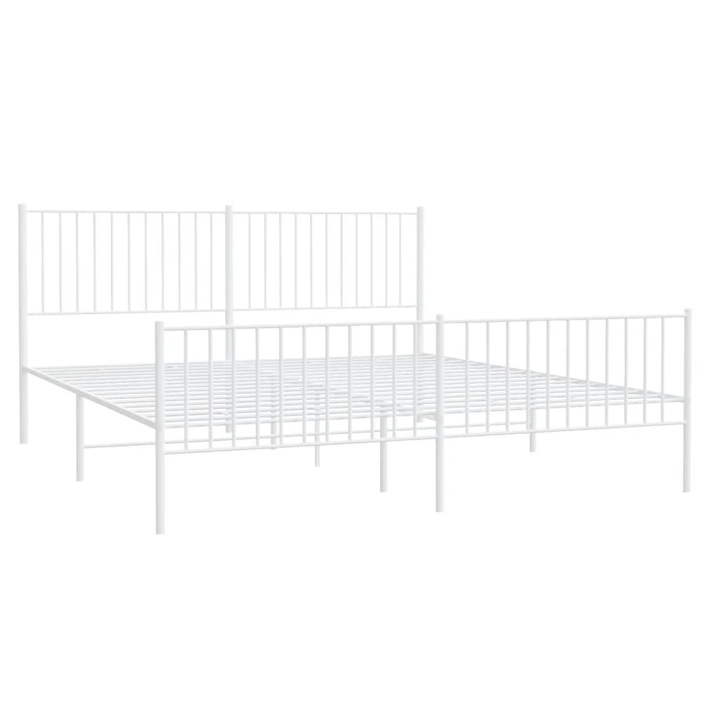 Lova Lovos rėmas su galvūgaliu/kojūgaliu, baltas, 183x213cm, metalas