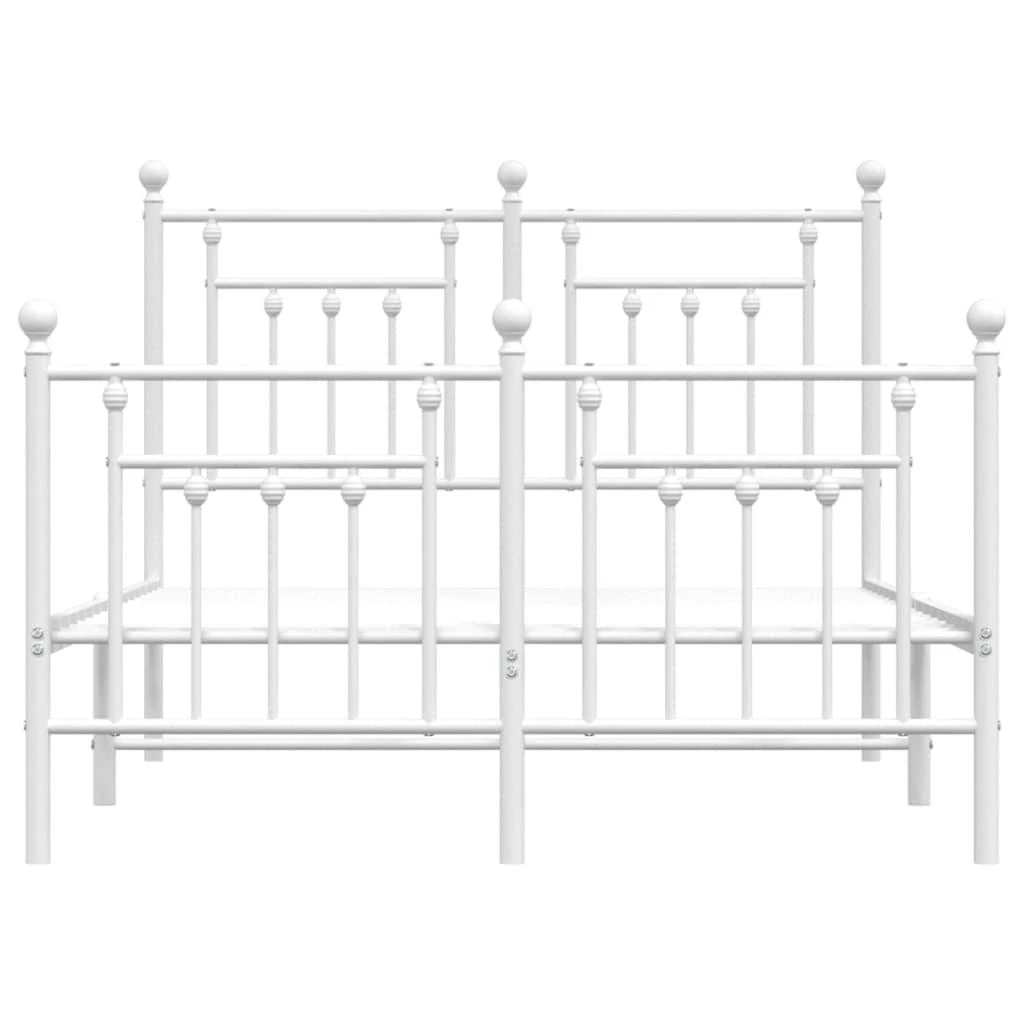 Lova Lovos rėmas su galvūgaliu/kojūgaliu, baltas, 135x190cm, metalas