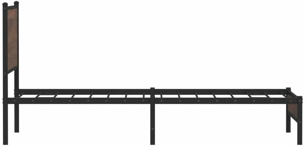 Lova Lovos rėmas be čiužinio, rudas ąžuolo, 100x190cm, metalas