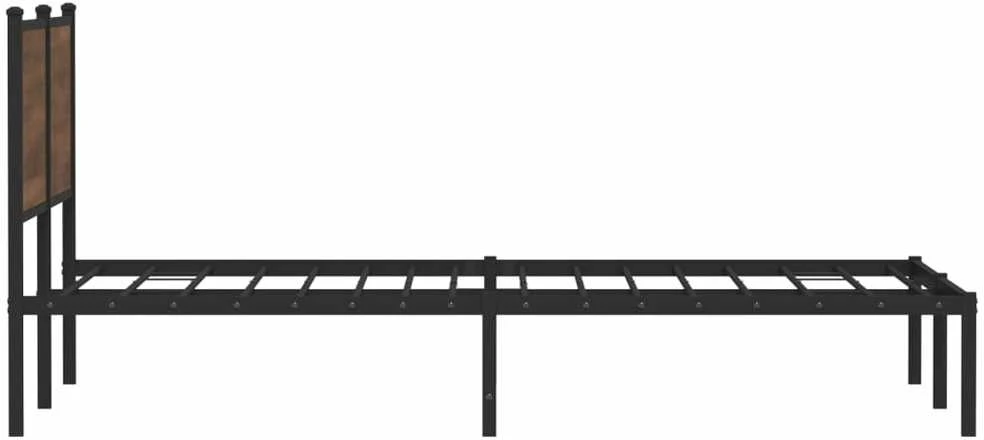 Lovos rėmas be čiužinio, rudas ąžuolo, 150x200cm, metalas