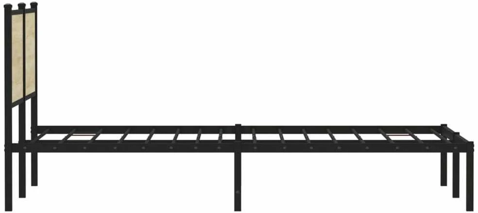 Lovos rėmas be čiužinio, sonoma ąžuolo, 140x200cm, metalas