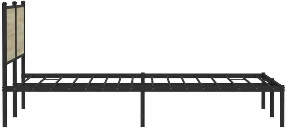 Lova Lovos rėmas be čiužinio, sonoma ąžuolo, 183x213cm, metalas